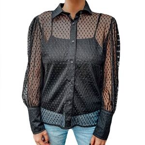 Amazon the Drop Sheer Long Sleeve Top